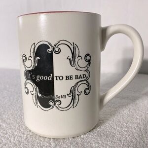 Disney Hallmark Calls Black Cream It’s Good To Be Bad Cruella DeVil Ceramic Mug